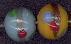 #BEADS0267 - Group of 8 Rare Japanese Millefior...