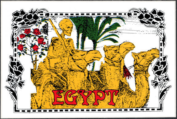 ##MUSICGD2045 - Large Grateful Dead Car Window Tour Sticker/Decal - Egypt Tour - Yellow Version