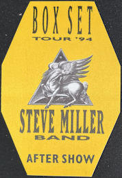 ##MUSICBP1721 - Steve Miller Band OTTO Cloth After Show Pass from the 1994 Box Set Tour - Great Image