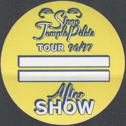 ##MUSICBP1923  - Round Stone Temple Pilots 1996/97 Tour OTTO After Show Backstage Pass