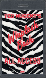 ##MUSICBP0492 - 1987 Ted Nugent OTTO Laminated Backstage Pass from the "Whiplash Bash" Tour